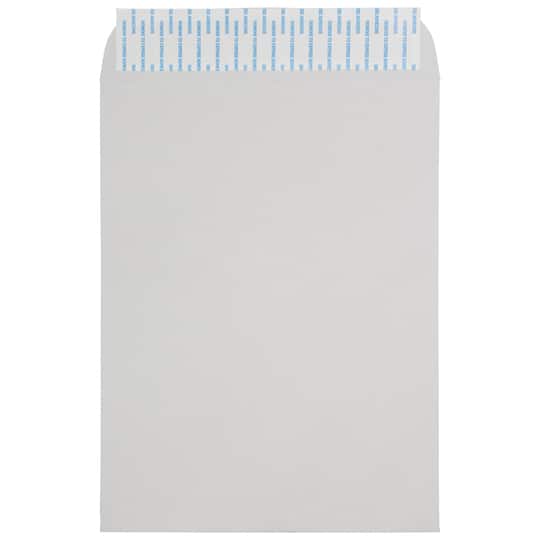JAM Paper 9" x 12" Gray Kraft Open End Catalog Envelopes